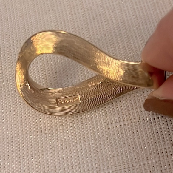 Vintage SWARVOSKI BAGUETTE/GOLD SLIDE PENDANT - Picture 9 of 14